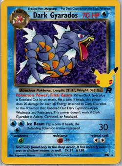 Dark Gyarados - Celebrations Classic Collection - 8/82 - Holo - Pokemon Card - Image 1