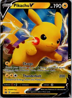 Pikachu V SWSH061 Black Star Promo - NM Ultra Rare Pokemon Card - Image 1