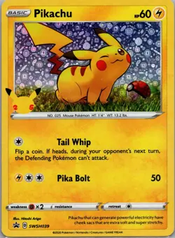 Pikachu SWSH039 Promo 25th Anniversary Celebrations Holo - NM Pokemon Card - Image 1