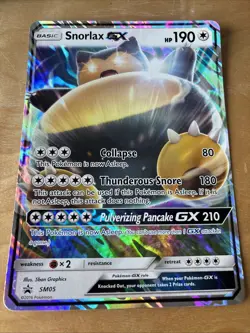 Snorlax GX Jumbo Card Black Star Promo Sun and Moon - Image 1