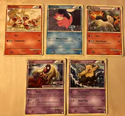X5 Pokemon Cards HGSS /123 Heart Gold Soul Silver Bundle Joblot Vintage NM - Image 1