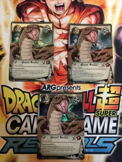 Naruto CCG Giant Snake Monstrosity N-075 x3 FOIL Playset Naruto Card - Image 1