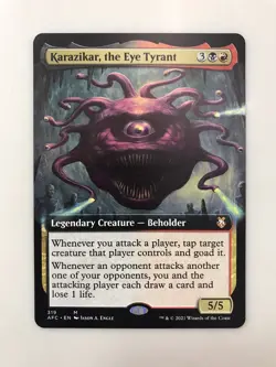 Karazikar the Eye Tyrant Extended Borderless MTG Magic Card NM Near Mint AFR - Image 1