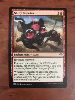 Shiny Impetus MTG Magic the Gathering Card NM Near Mint Commander 2020 C20 - Image 1