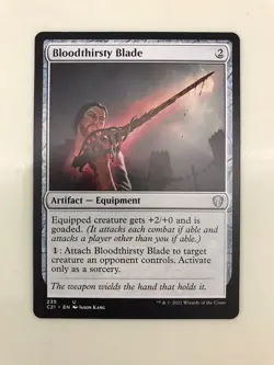 Bloodthirsty Blade MTG Magic the Gathering Card NM Near Mint Commander 2021 C21 - Image 1