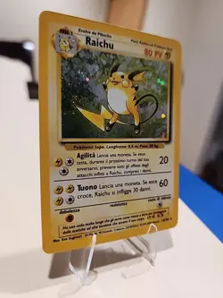 Pokemon Base Set Unlimited Raichu Holo Card 14/102 Italian Edition 1999 WOTC - Image 3