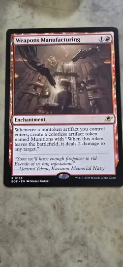 Weapons Manufacturing Edge of Eternities Regular Enchantment Rare MTG - Image 1