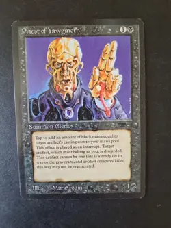 Priest of Yawgmoth Antiquities 1994 Regular Common Mtg Magic the Gathering NM - Image 3