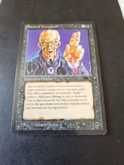 Priest of Yawgmoth Antiquities 1994 Regular Common Mtg Magic the Gathering NM - Image 4