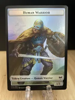 MTG Human Warrior (003) Spirit Token (004) Kaldheim FOIL KHM NM/M - Image 2