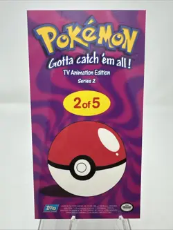 Pokemon Topps TV Animation Edition Series 2 Box Topper 2 Of 5 Ash Pikachu - Image 2