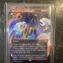 Devastating Onslaught Borderless FOIL - MYTHIC - EOE - M - Image 1