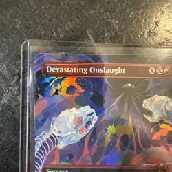 Devastating Onslaught Borderless FOIL - MYTHIC - EOE - M - Image 3