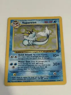 Vaporeon Holo - Pokemon Card - Great Condition - Lightly Played - Ungraded -Rare - Image 1