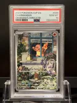 PSA 10 - 2023 Pokemon Obsidian Flames CHARMANDER Black Star Promo #044 - Image 1