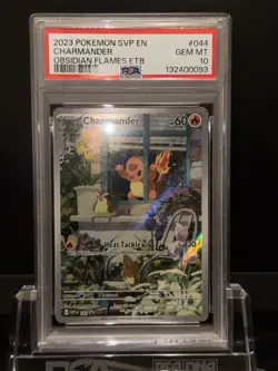 PSA 10 - 2023 Pokemon Obsidian Flames CHARMANDER Black Star Promo #044 - Image 2