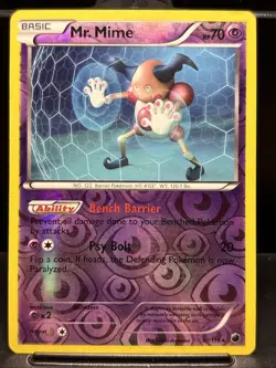 Pokemon TCG Mr. Mime 47/116 Plasma Freeze Reverse Holo - Image 1