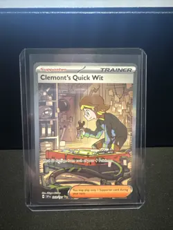 Clemonts Quick Wit 243/191 Pokemon Surging Sparks Illustration NM Condition - Image 1