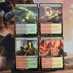 mtg edge of eternities stomping ground 258 foil, glittering massif 42 ++ - Image 1