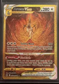 Pokemon TCG Arceus VSTAR Crown Zenith GG70/GG70 Gold Secret Rare Holo NM - Image 1
