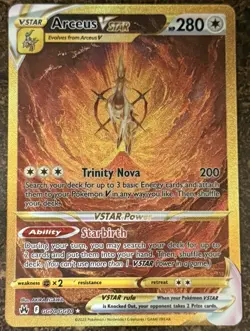 Pokemon TCG Arceus VSTAR Crown Zenith GG70/GG70 Gold Secret Rare Holo NM - Image 2