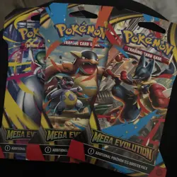 Lot of 3 Pokemon TCG Mega Evolution Sleeved Booster Packs Sealed - Image 1
