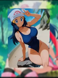Dawn Pokemon Anime Waifu Sexy Goddess Doujin Lewd Hentai Card - Image 1