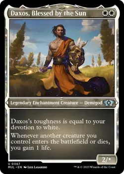 MTG Daxos, Blessed by the Sun (Foil Etched) - March of the Machine NM UC #67 - Image 1