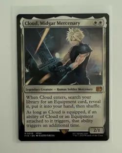 Final Fantasy MTG Magic The Gathering Cloud, Midgar Mercenary Non-Foil Rare FIN - Image 1