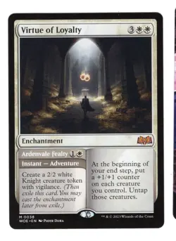 NM-Mint, English MTG Regular Virtue of Loyalty // Ardenvale Fealty Wilds of Eldr - Image 1