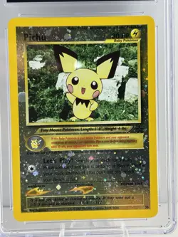 2001 Pokemon Black Star Promo #35 Pichu reverse holo CGC 8.5 NM/MINT+ w/ *SWIRL* - Image 2