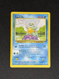 Pokemon TCG SQUIRTLE 63/102 Base Set Unlimited WOTC - Image 1