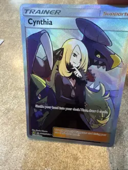 Cynthia Full Art Pokemon TCG Supporter Trainer Card Hidden Fates SV82/SV94 - Image 2
