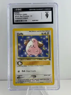 Cleffa 31/53 Wotc Black Star Promo Vintage Regular Pokemon NM CGC 9.0 MINT - Image 1