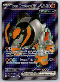 Iron Boulder ex 192/162 SV05: Temporal Forces NM Pokemon Card TCG - Image 1