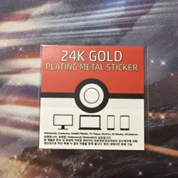 24k Gold Plated Pokemon Ditto Sticker - Image 2