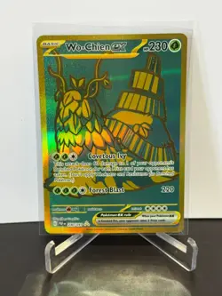 Wo-Chien ex 240/091 Gold Full Art Paldean Fates Pokemon Card NM - Image 1