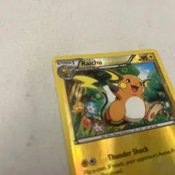 2014 Pokemon TCG XY Furious Fist Raichu Reverse Holo Card #28/111 - Image 3