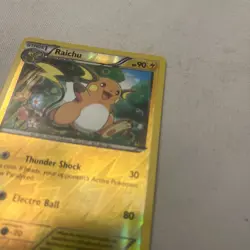 2014 Pokemon TCG XY Furious Fist Raichu Reverse Holo Card #28/111 - Image 4
