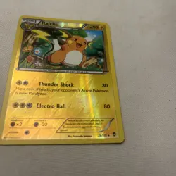 2014 Pokemon TCG XY Furious Fist Raichu Reverse Holo Card #28/111 - Image 5