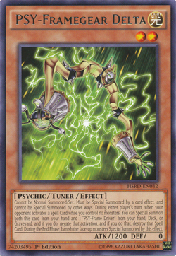 YUGIOH PSY-FRAMEGEAR DELTA RARE HSRD-EN032 NEAR MINT - Image 1