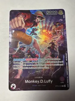 Monkey D Luffy PSA Magazine One Piece Foil Promo Card OP05-060 English - Image 1