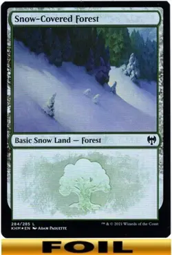 1x - Snow-Covered FOREST - #284 - FOIL - Kaldheim - NM MTG - Image 1