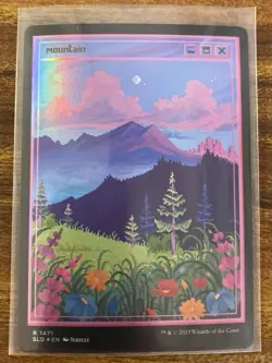 MTG✨Pixel MOUNTAIN (Full Art) FOIL✨SLD v_.02 MINT RARE Land Jubilee UNPLAYED ! - Image 1