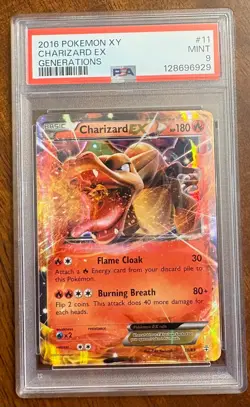 PSA 9 Mint 2016 Pokemon XY Generations Charizard EX 11/83 - Image 1