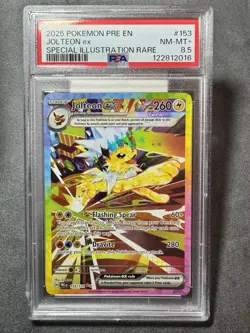 2025 Pokemon Pre EN Jolteon EX Special Illustration Rare #153 PSA 8.5 - Image 1