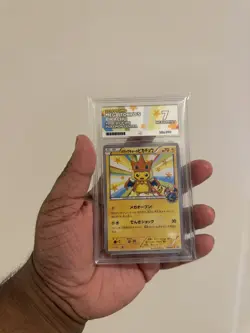 Pokemon Mega Tokyo's Pikachu Mega Charizard Japanese Promo 098/XY-P ACE 7 Poncho - Image 1