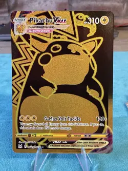 Pokemon TCG Lost Origin TG29/TG30 - Pikachu VMAX - Gold Secret Rare - NM - Image 1