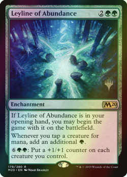 MTG Leyline of Abundance Stamped Foil ** Core Set 2020 Promos ** English (NM) - Image 1