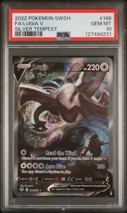 Pokemon Lugia V Silver Tempest Full Alt Art #186 PSA 10 Gem Mint - Image 1